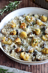 Risotto alle castagne, rosmarino e funghi 