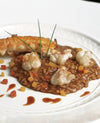 foto ricetta Risotto all'Amarone con ragù di scampi e peperoni 