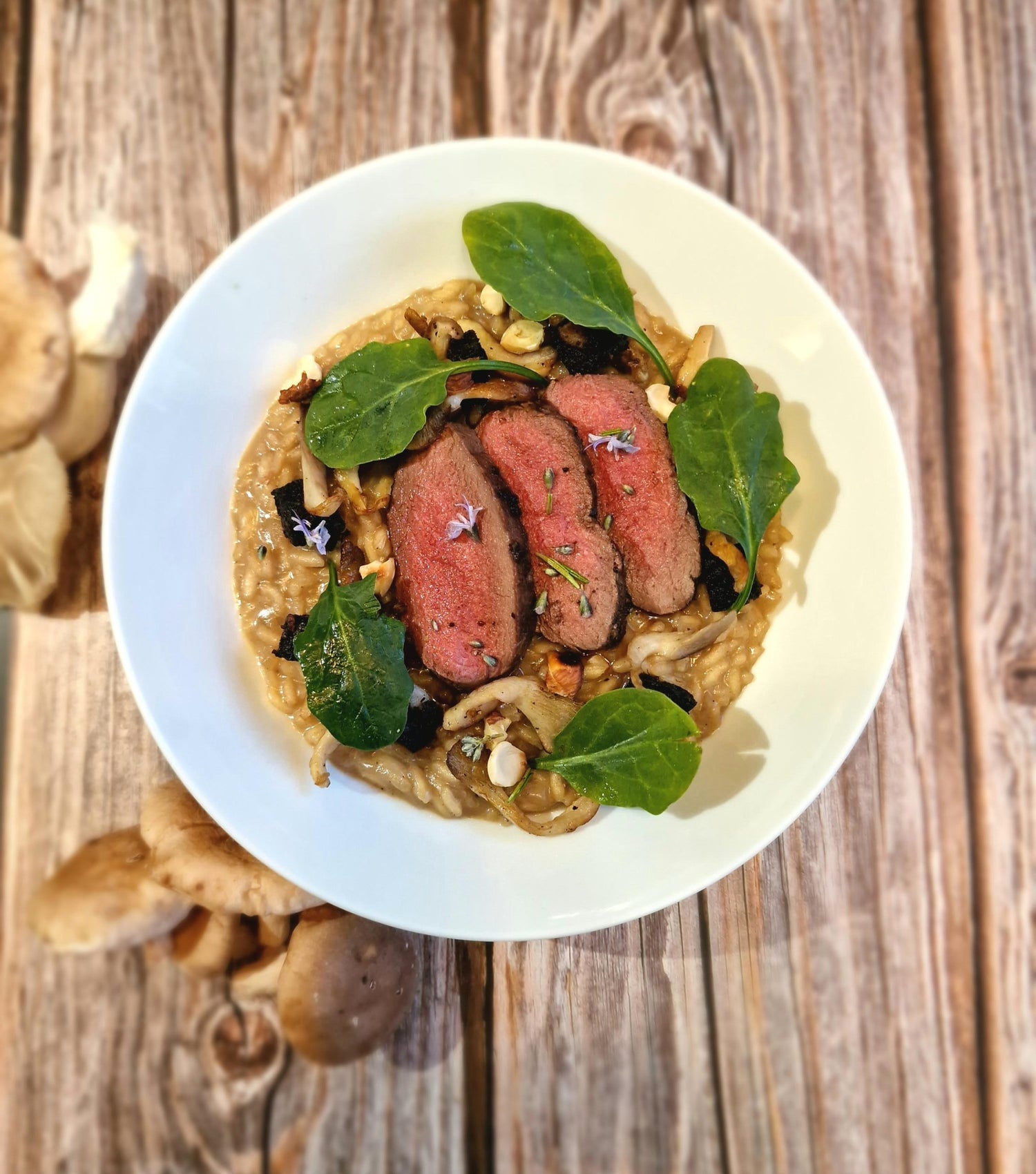 VENISON AND WILD MUSHROOM RISOTTO 
