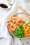 BOWL DI RISO ALLA CANTONESE CON GAMBERI 