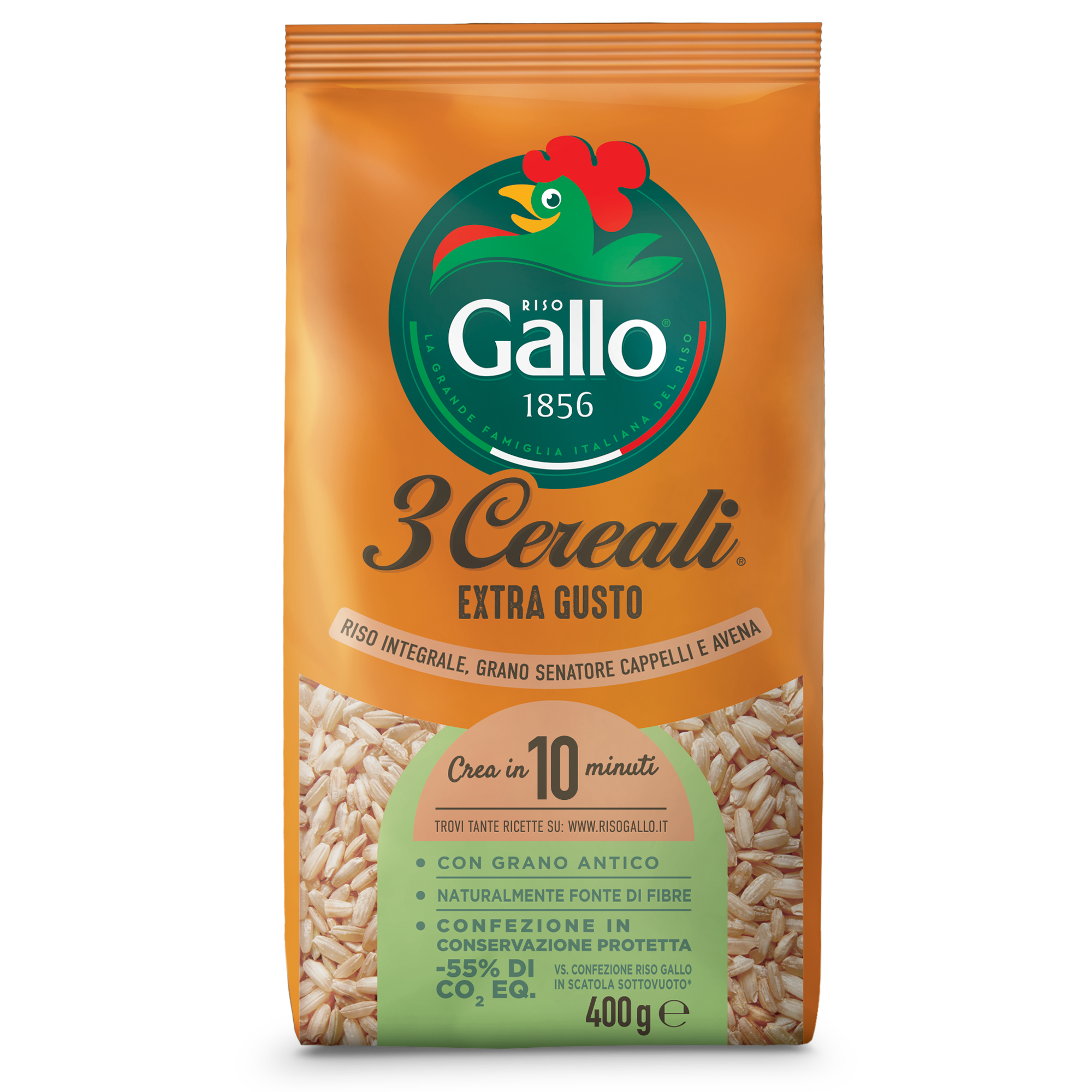 3 CEREALI EXTRA: RISO INTEGRALE, AVENA E GRANO SENATORE CAPPELLI 