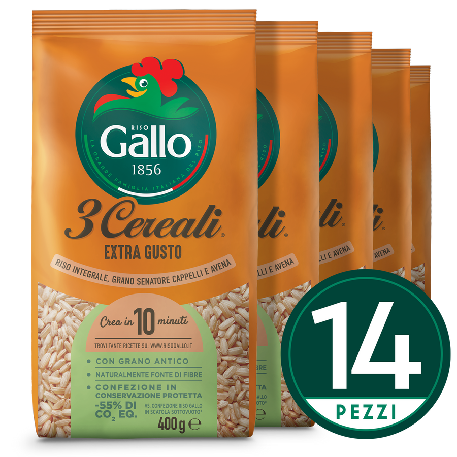 3 cereali extra: riso integrale, avena e grano senatore cappelli outlet riso gallo  Video1