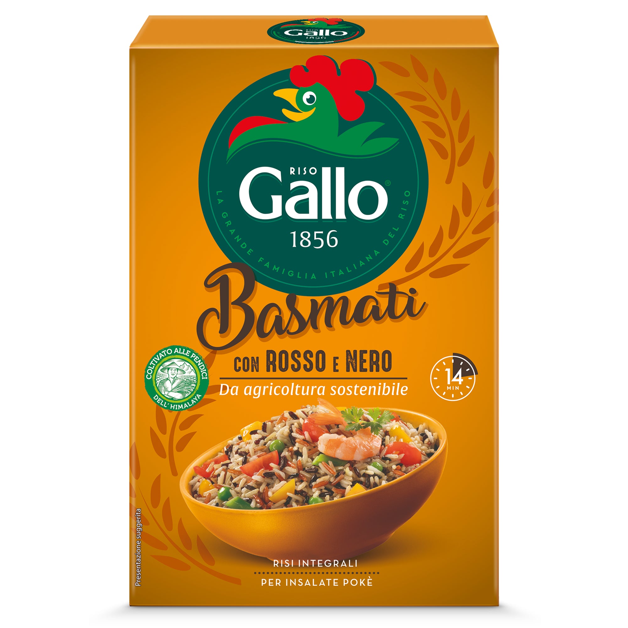 riso basmati con rosso e nero da agricoltura sostenibile riso gallo 